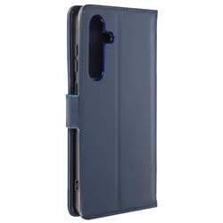 Étui Samsung Galaxy A55 AVIZAR Cuir Véritable Portefeuille Support Vidéo Bleu Nuit