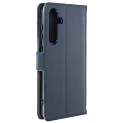 Étui Samsung Galaxy A55 AVIZAR Cuir Véritable Portefeuille Support Vidéo Bleu Nuit