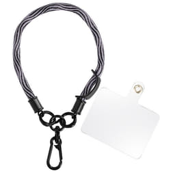 Dragonne - Élégante - Smartphone - Blanc - Noir - Design ondulé - Languette dattache incluse