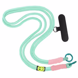 Tour de cou Téléphone - AVIZAR - Double Cordons Nylon 60cm - Vert - Bleu - Synthétique