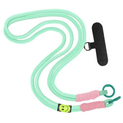 Tour de cou Téléphone - AVIZAR - Double Cordons Nylon 60cm - Vert - Bleu - Synthétique