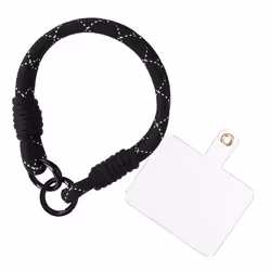 Lanière courte bracelet pour téléphone Noir - Lanière stylée et élégante - Lanière facile à installer