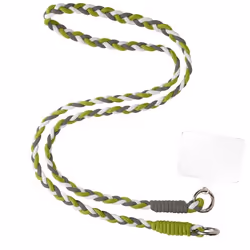 Cordon Téléphone - AVIZAR - Design Nylon Tressé - 60cm - Vert Citron - Compatibilité Universelle