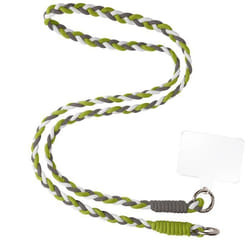 Cordon Téléphone - AVIZAR - Design Nylon Tressé - 60cm - Vert Citron - Compatibilité Universelle