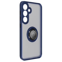 Coque pour Samsung Galaxy S24 Plus - AVIZAR - Bague Métallique Fonction Support - Bleu