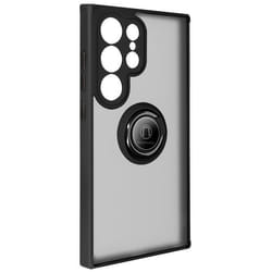 Coque pour Samsung Galaxy S24 Ultra - AVIZAR - Bague Métallique Fonction Support Noir