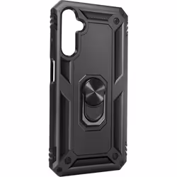 Coque pour Samsung A25 5G Hybride Bague Support Magnétique Noir - AVIZAR - Rigide - Synthétique - Mixte