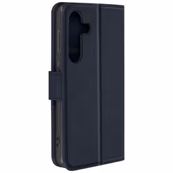 Étui pour Samsung Galaxy S24 Plus Portefeuille et Support Vidéo Bleu Nuit Série Chesterfield