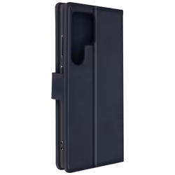 Étui pour Samsung Galaxy S24 Ultra - AVIZAR - Série Chesterfield - Portefeuille et Support Vidéo - Bleu