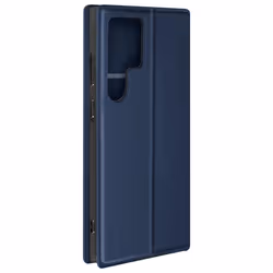 Étui pour Galaxy S24 Ultra - AVIZAR - Porte-carte Support Vidéo Clapet Magnétique - Bleu