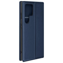Étui pour Galaxy S24 Ultra - AVIZAR - Porte-carte Support Vidéo Clapet Magnétique - Bleu