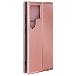 Étui semi-rigide pour Samsung Galaxy S24 Ultra - AVIZAR - Porte-carte et support vidéo - Rose champagne