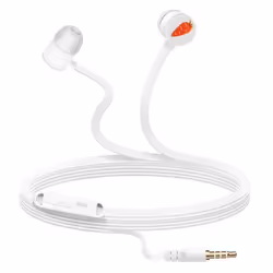 Écouteurs - LINQ - Jack 3.5mm - Intra-auriculaires - Kit mains libres - Motif Fruit Blanc