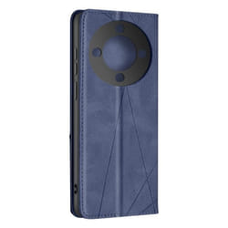Étui portefeuille pour Honor Magic 6 Lite 5G - AVIZAR - Motif prisme Bleu Nuit - Semi-rigide - Rabat