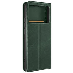 Housse portefeuille - Xiaomi - Poco X6 Pro - Vert Foncé - Clapet magnétique - Support vidéo