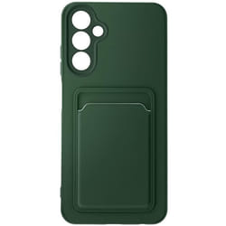 Coque pour Samsung Galaxy A15 5G - AVIZAR - Porte-carte Souple Anti-traces Vert Foncé