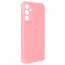 Coque pour Samsung S24 Silicone Design Pailleté Caméra Protégée Rose