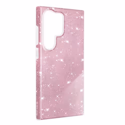 Coque - AVIZAR - Samsung Galaxy S24 Ultra - Paillette - Silicone Semi rigide - Fine Rose