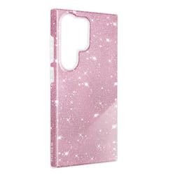 Coque - AVIZAR - Samsung Galaxy S24 Ultra - Paillette - Silicone Semi rigide - Fine Rose