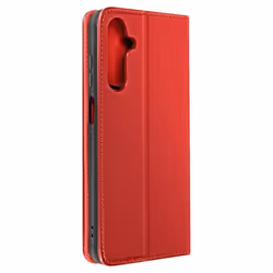 Housse pour Samsung Galaxy A25 5G en Cuir Véritable avec Porte-carte Rouge - AVIZAR - Rigide - Lisse - Mixte