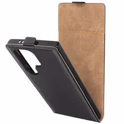 Étui Clapet Vertical pour Samsung Galaxy S24 Ultra Noir - AVIZAR - Coque Semi-rigide - Synthétique - Mixte