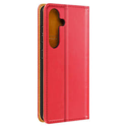 Housse Portefeuille - AVIZAR - Samsung Galaxy S24 Plus - Cuir Véritable - Rouge