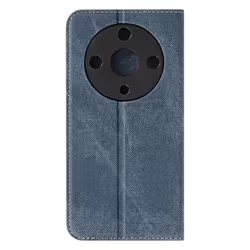 Etui Portefeuille - Honor - Magic 6 Lite 5G - Denim - Support vidéo - Bleu