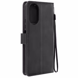 Étui pour Realme C67 Dragonne Clapet Support Portefeuille Noir
