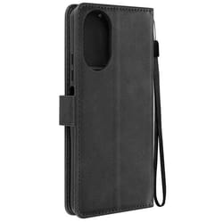 Étui pour Realme C67 Dragonne Clapet Support Portefeuille Noir