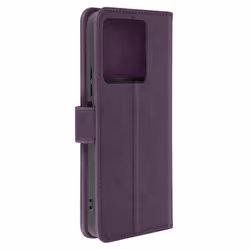 Étui pour Xiaomi Redmi Note 13 5G - AVIZAR - Chesterfield - Portefeuille et Support Vidéo - Violet Foncé