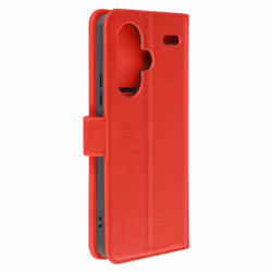 Étui pour Xiaomi Redmi Note 13 Pro Plus - AVIZAR - Portefeuille et Support Vidéo - Rouge
