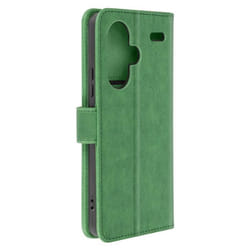 Étui pour Xiaomi Redmi Note 13 Pro Plus Portefeuille et Support Vidéo Vert