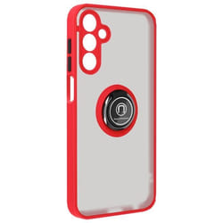 Coque - Samsung - Galaxy A15 5G - Rouge - Bague Métallique - Support Vidéo