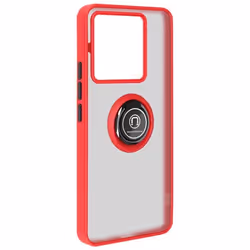 Coque - AVIZAR - Redmi Note 13 Pro 5G - Bague Métallique - Fonction Support - Rouge