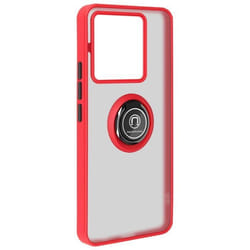 Coque - AVIZAR - Redmi Note 13 Pro 5G - Bague Métallique - Fonction Support - Rouge