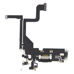 Connecteur de Charge pour iPhone 13 Pro - AVIZAR - Port Lightning + Microphone Noir