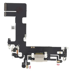 Connecteur de Charge pour iPhone 13 - AVIZAR - Port Lightning + Microphone Blanc