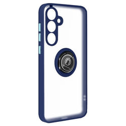 Coque pour Samsung Galaxy A35 - AVIZAR - Bague Métallique Fonction Support - Bleu Nuit
