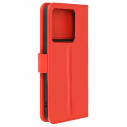 Étui Portefeuille - Xiaomi - Redmi Note 13 Pro 5G - Rouge - Support Vidéo - Rangement Cartes