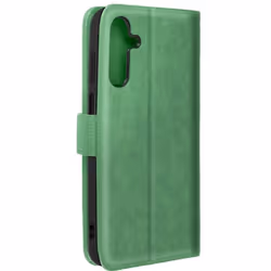 Étui pour Samsung Galaxy A15 - AVIZAR - Chesterfield - Portefeuille et Support Vidéo - Vert