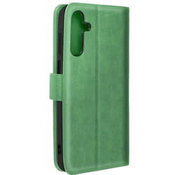 Étui pour Samsung Galaxy A15 - AVIZAR - Chesterfield - Portefeuille et Support Vidéo - Vert