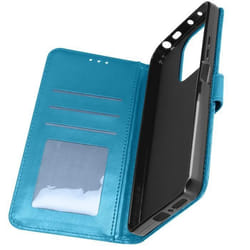 Étui Portefeuille Mandala Fleurs pour Xiaomi Redmi Note 13 4G - AVIZAR - Bleu - Semi-rigide - Brillant