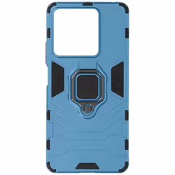 Coque pour Xiaomi Redmi Note 13 5G - AVIZAR - Anneau Support Bi-matière Antichoc - Bleu Clair