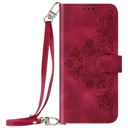 Etui Fleurs pour Xiaomi Redmi Note 13 4G Portefeuille Support Vidéo Fuchsia