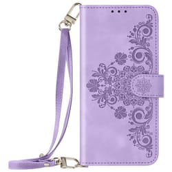 Étui Fleurs - Xiaomi - Redmi Note 13 4G - Portefeuille - Support Vidéo - Violet Clair