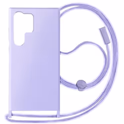 Coque Cordon Semi-Rigide pour Samsung Galaxy S24 Ultra Violet Clair