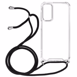 Coque pour Samsung A15 - AVIZAR - Semi-rigide - Transparent - Cordon Tressé 70cm
