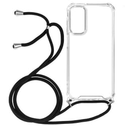 Coque pour Samsung A15 - AVIZAR - Semi-rigide - Transparent - Cordon Tressé 70cm