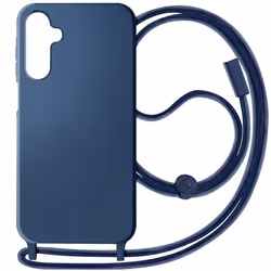 Coque AVIZAR Corda Semi-Rigide pour Samsung Galaxy A15 - Bleu Nuit - Lanière en Nylon Tressé