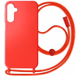 Coque Cordon Semi-Rigide pour Samsung Galaxy A15 - AVIZAR - Rouge - Rigide - Synthétique - Lisse - Mixte